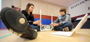 Students working on a project