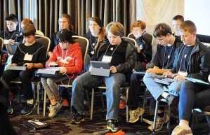 Students learning with technology